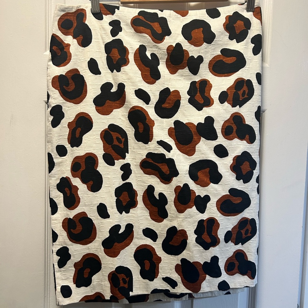 Talbots animal print pencil skirt